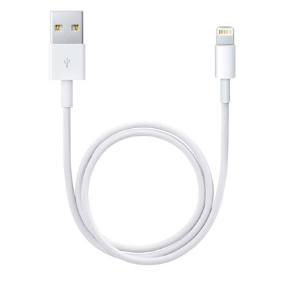 Apple Καλώδιο Σύνδεσης Lightining-USB Λευκό 1m (MD818ZM/A) (APPMD818ZM/A)-APPMD818ZM/A