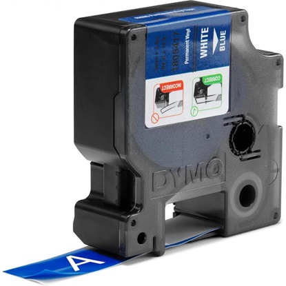 Ταινία Ετικετογράφου DYMO Ind Rhino Tape Vinyl White On Blue 19mm (1805417) (DYM1805417)-DYM1805417