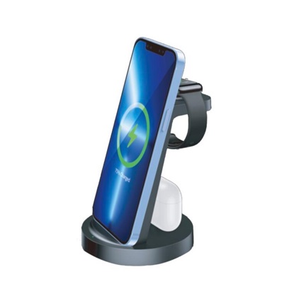 Αxred FC-18W Wireless fast charge pad 3 Iin 1 for Smartphones, Apple Watch και Airpods (AXRFC-18W)-AXRFC-18W