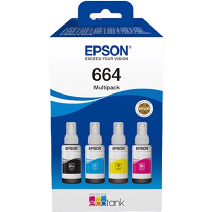 Epson 664 Γνήσιο Μελάνι Εκτυπωτή InkJet CMYK (C13T66464A) (EPST66464A)-EPST66464A