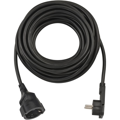 Brennenstuhl Quality Plastic Extension Cable with Flat Plug 10m H05VV-F3G1.5 black (1168980010) (BNN1168980010)-BNN1168980010