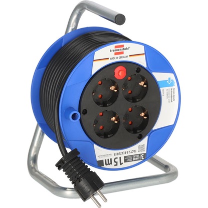 Brennenstuhl Garant Compact Μπαλαντέζα 4 Θέσεων με Καλώδιο 15m/ H05VV-F/ 3G1,5 Black (1079180004) (BNN1079180004)-BNN1079180004