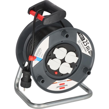 Brennenstuhl Garant E Μπαλαντέζα 4 Θέσεων με Καλώδιο 25m/ H05VV-F/ 3G1,5 Black (1215056) (BNN1215056)-BNN1215056