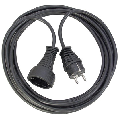 Brennenstuhl Quality plastic extension cable 25m black H05VV-F 3G1.5 (1165480) (BNN1165480)-BNN1165480