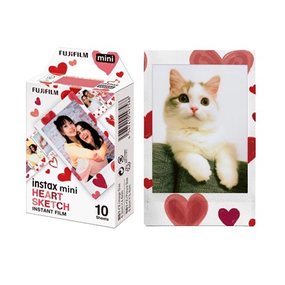 Fujifilm Color Instax Mini Instant Φιλμ (10 Exposures) Heart Sketch (16799926) (FJM16799926)-FJM16799926