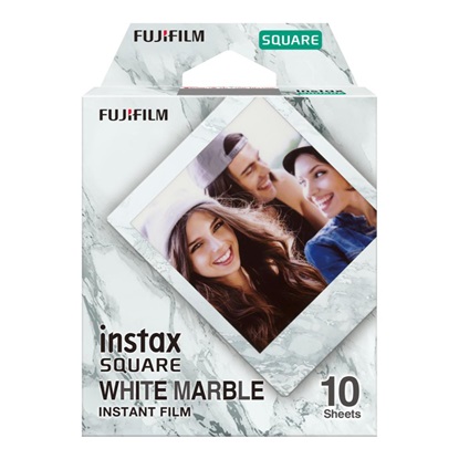 Fujifilm Color Instax Square Instant Φιλμ (10 Exposures) White Marble (16656473) (FJM16656473)-FJM16656473