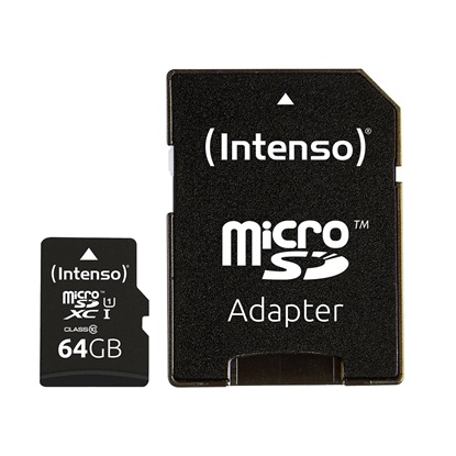 Intenso microSDXC Card 64GB Premium Class 10 U1 (3423490) (NSO3423490)-NSO3423490