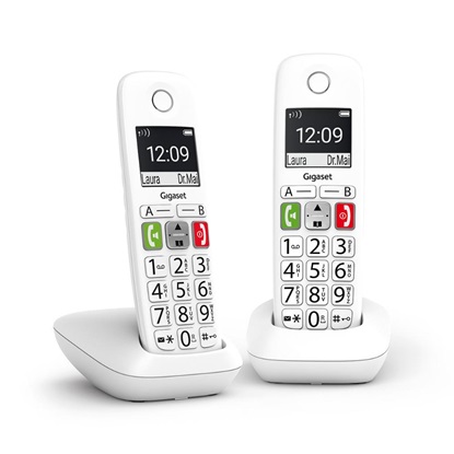 Gigaset Wireless Landline Phone E290 Duo White (L36852-H2901-D202) (GGSE290DUO-WH)-GGSE290DUO-WH