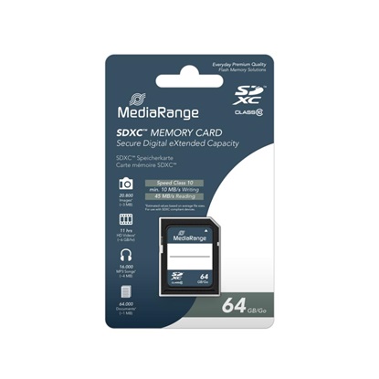MediaRange SDXC Class 10 64 GB (eXtended Capacity) (MR965)-MR965