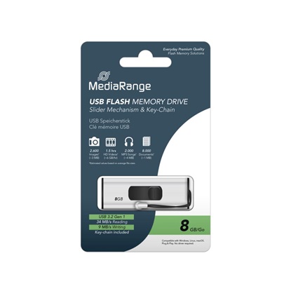 MediaRange USB 3.0 Flash Drive 8GB (MR914)-MR914