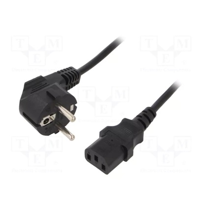 Gembird Pc-186 Cable (C13 / Iec C13 / Iec 320 C13 - Schuko ; 1 8m; Black) (PC-186) (GEMPC-186)-GEMPC-186