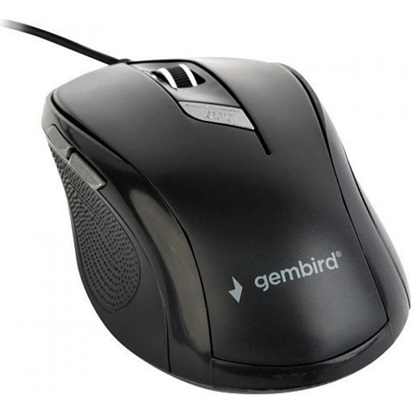 Gembird Mus-6b-01 Mouse (Optical; 1600 Dpi; Black) (MUS-6B-01) (GEMMUS-6B-01)-GEMMUS-6B-01