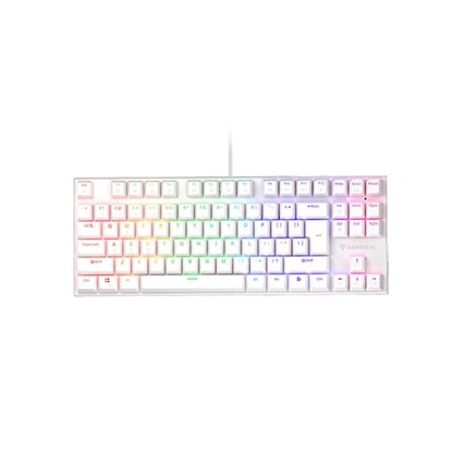 Genesis Gaming Keyboard Thor 303 Tkl White US  Mechanical RGB, Brown Switch, Hot Swap (NKG-1862) (GNSNKG-1862)-GNSNKG-1862