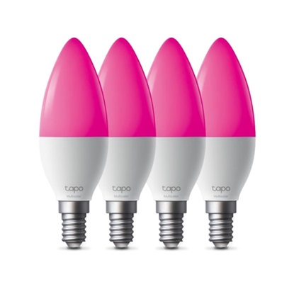 Tp-Link Smart Wi-Fi Candle Light Bulb, Multicolor TAPO L430C(4-PACK) (TPTAPOL430C(4-PACK)-TPTAPOL430C(4-PACK)