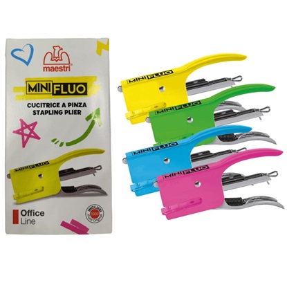 Roma Maestri Συρραπτικό Mini Plier No.10 Neon +Νο10 δώρο (0014030) (ROM0014030)-ROM0014030