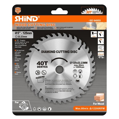 Shind Διαμαντοδισκος Κοπης Ξυλου Φ125 (SHI-94955) (SHI94955)-SHI94955