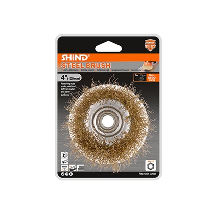 Shind Συρματοβουρτσα Γων.τροχου Φ100mm (SHI-94929) (SHI94929)-SHI94929