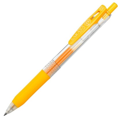 Zebra Sarasa Clip 0.5 Gel Pen Yellow (ZB-35135) (ZEB35135)-ZEB35135
