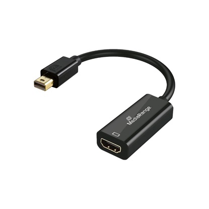 MediaRange Mini DisplayPort to HDMI Converter, 10 Gbps, 20cm, Black (MRCS236)-MRCS236