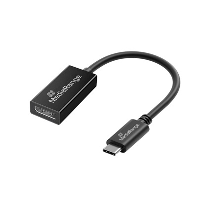 MediaRange USB Type-C® to DisplayPort Audio and Video Converter, 20cm, Black (MRCS235)-MRCS235