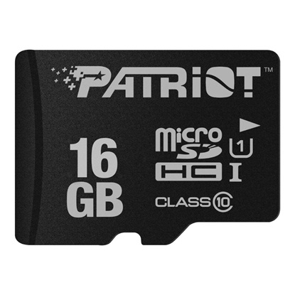 Patriot LX Series 16 GB microSDHC Black UHS-I U1 Class 10 (PSF16GMDC10) (PATRPSF16GMDC10)-PATRPSF16GMDC10
