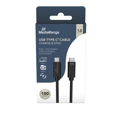 MediaRange Καλώδιο USB 3.2 Black 1.2m (MRCS214)-MRCS214
