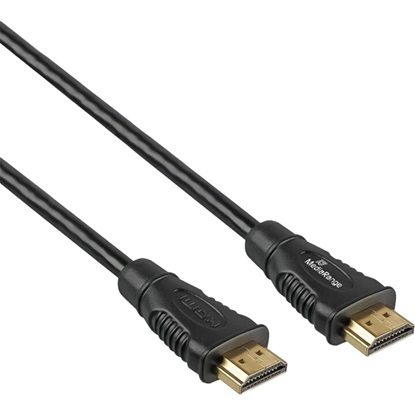 MediaRange HDMI Premium High Speed with Ethernet Cable, Ver. 2.0, 18 Gbps Ver. 2.1, 4k@60Hz, 2.0m, Black (MRCS247)-MRCS247
