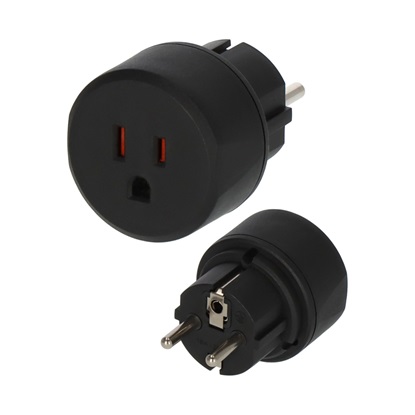 Brennenstuhl Αντάπτορας Ταξιδιού από Type B USA-Japan σε Type E/F Europe (1508520) (BNN1508520)-BNN1508520