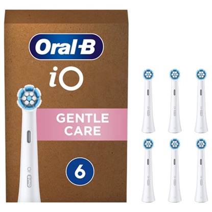 Oral-B iO Gentle Care Electric Toothbrush Replacement Heads 6pcs White (80824170) (BRA80824170)-BRA80824170