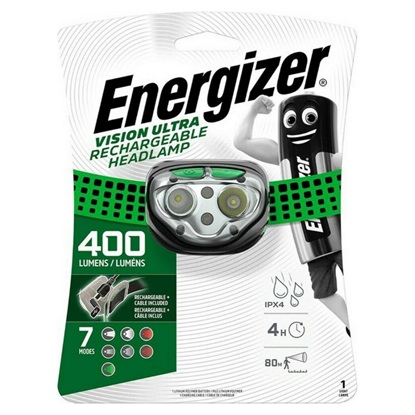 Energizer Vision Ultra Rechargeable Headlamp 400 Lumens (ENE17996)-ENE17996