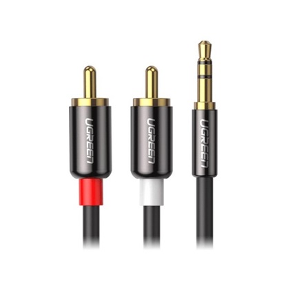 Ugreen AV102 2x RCA cable Cinch jack 3.5 mm 2m black (10510) (UGR10510)-UGR10510