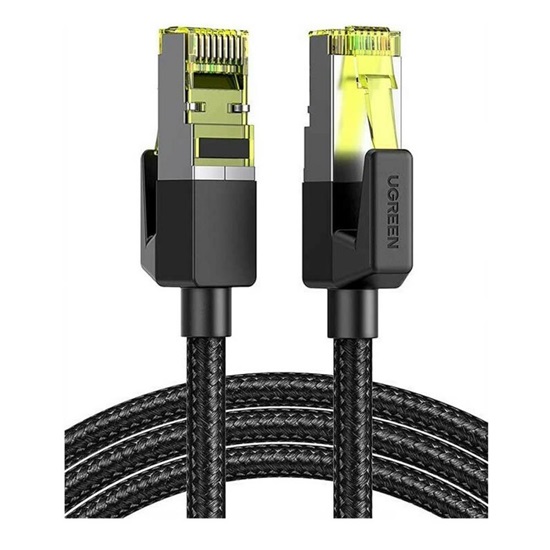 Ugreen Network cable NW150 Braid Ethernet RJ45 Cat 7 F/FTP 3m black (80424) (UGR80424)-UGR80424
