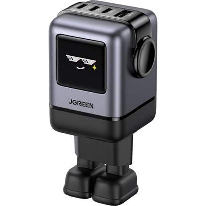 Ugreen Φορτιστής ρεύματος Nexode RG Robot GaN 3x USB-C + USB 100W μαύρο (45515B) (UGR45515B)-UGR45515B