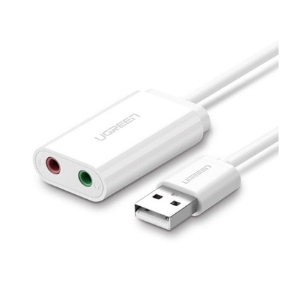 Ugreen External USB audio card 15cm white (30143) (UGR30143)-UGR30143
