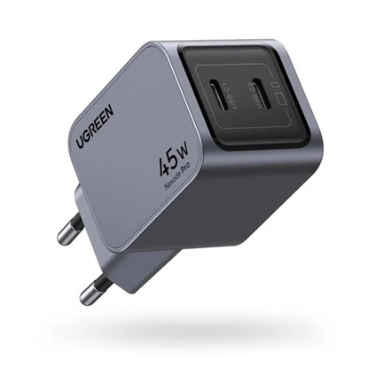 Ugreen Nexode Pro 45W wall charger 2x USB-C gray (35008) (UGR35008)-UGR35008