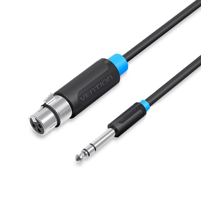 VENTION 6.5mm Male to XLR Female Audio Cable 3M Black (BBEBI) (VENBBEBI)-VENBBEBI