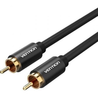 VENTION RCA Coaxial Audio/Video Cable 1M Black Aluminum Alloy Type (VAB-R09-B100) (VENVAB-R09-B100)-VENVAB-R09-B100