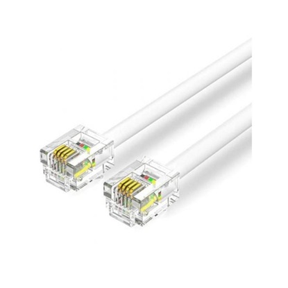 VENTION Flat 4-Core Telephone RJ11 Cable 100M White (IQAWAD) (VENIQAWAD)-VENIQAWAD