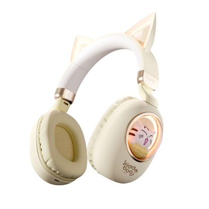 Kiddoboo Delulu Bluetooth Headphones Gold (KBKID5GLD)-KBKID5GLD