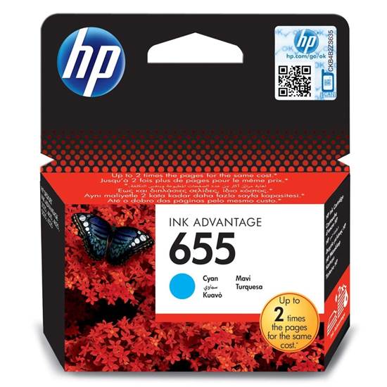 HP Μελάνι Inkjet No.655 Cyan (CZ110AE)