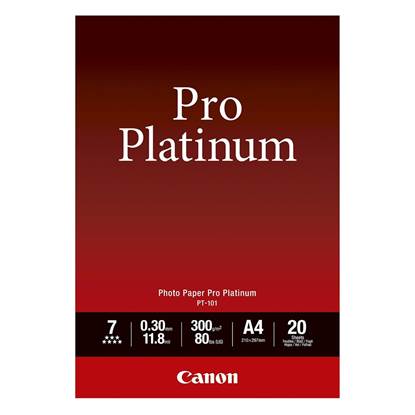 Φωτογραφικό Χαρτί Pro Platinum CANON A4 Glossy 300g/m² 20 Φύλλα (2768B016)