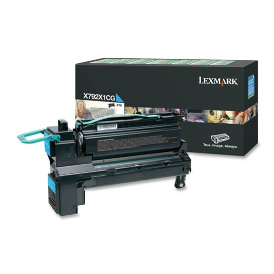 LEXMARK X792 CYAN EXTRA HC TONER CRTR (20k) (X792X1CG)