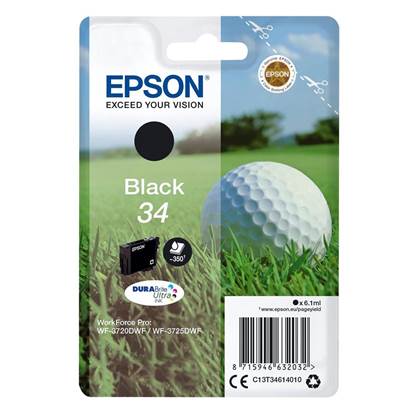 Epson Μελάνι Inkjet No.34 Black (C13T34614010)