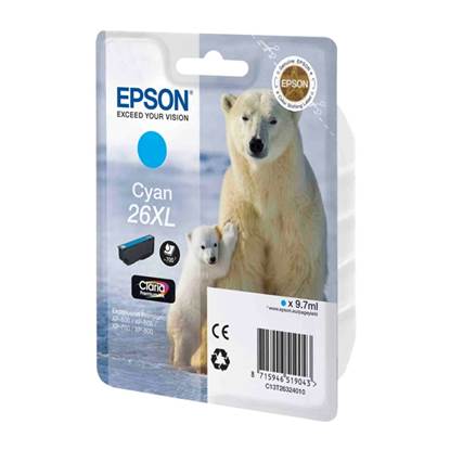 Epson Μελάνι Inkjet No.26 XL Cyan (C13T26324012)