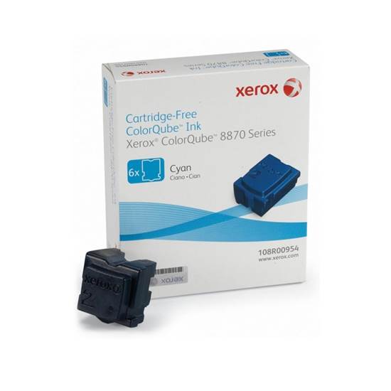 XEROX COLORQUBE 8870 CYAN SOLID INK (6pk, 17.3k) (108R00954)