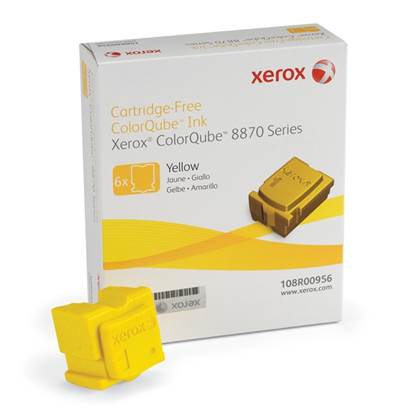 XEROX COLORQUBE 8870 YELLOW SOLID INK (6pk, 17.3k) (108R00956)