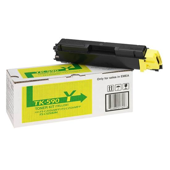 KYOCERA FS C2026/2126MFP YELLOW TONER (5k) (TK-590Y)