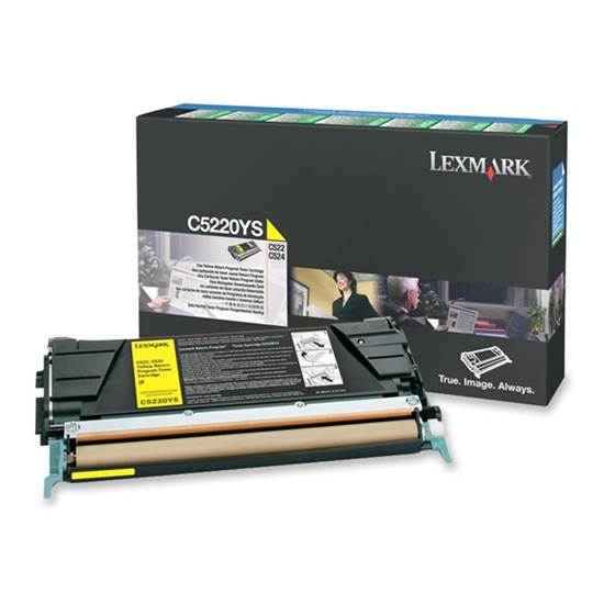 LEXMARK C522/524/530 YELLOW TONER (3K) (C5220YS)