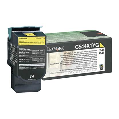 LEXMARK C544/X544 HC YELLOW TNR (4k) (C544X1Y)