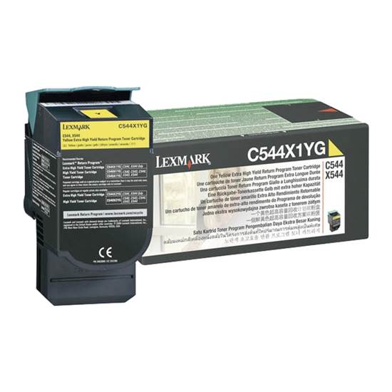 LEXMARK C544/X544 HC YELLOW TNR (4k) (C544X1Y)